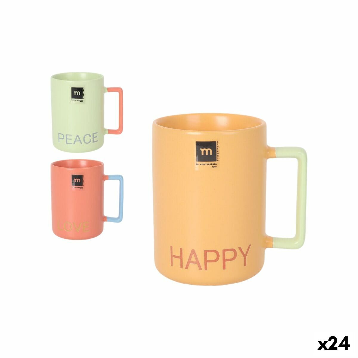 Taza Mug La Mediterránea Love&peace (24 Unidades)