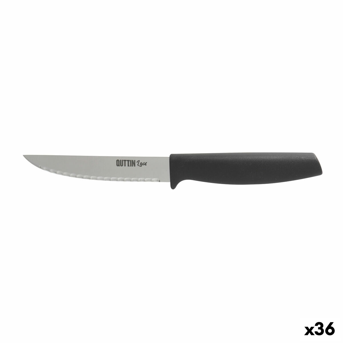 Cuchillo de Cocina Quttin Laos Negro Plateado 11 cm Multiusos (36 Unidades)