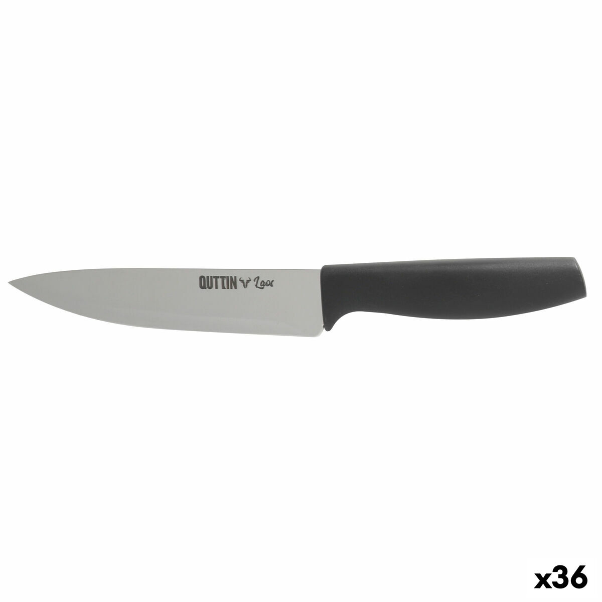 Cuchillo de Cocina Quttin Laos Negro Plateado 15 cm (36 Unidades)