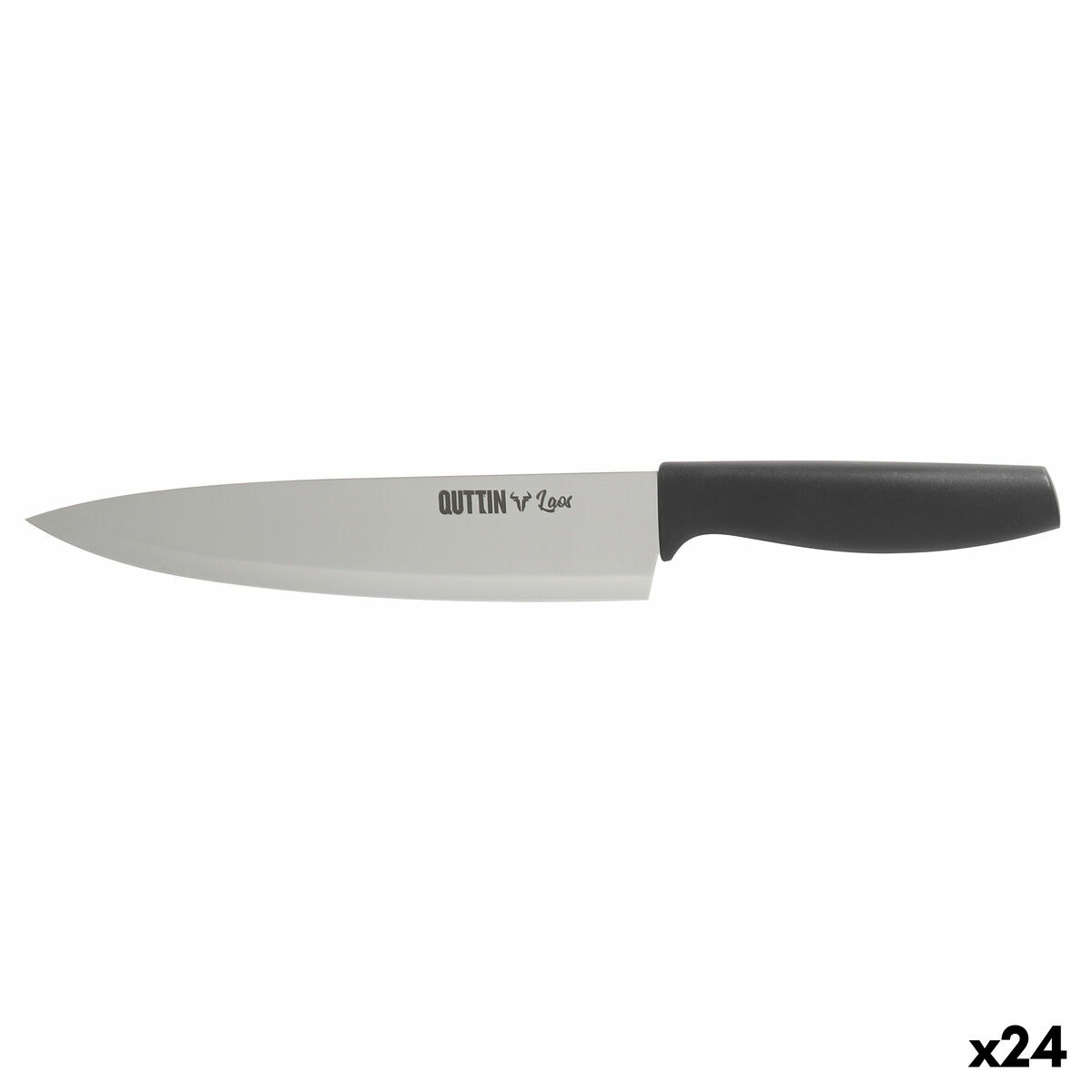 Cuchillo de Cocina Quttin Laos Negro Plateado 20 cm (24 Unidades)