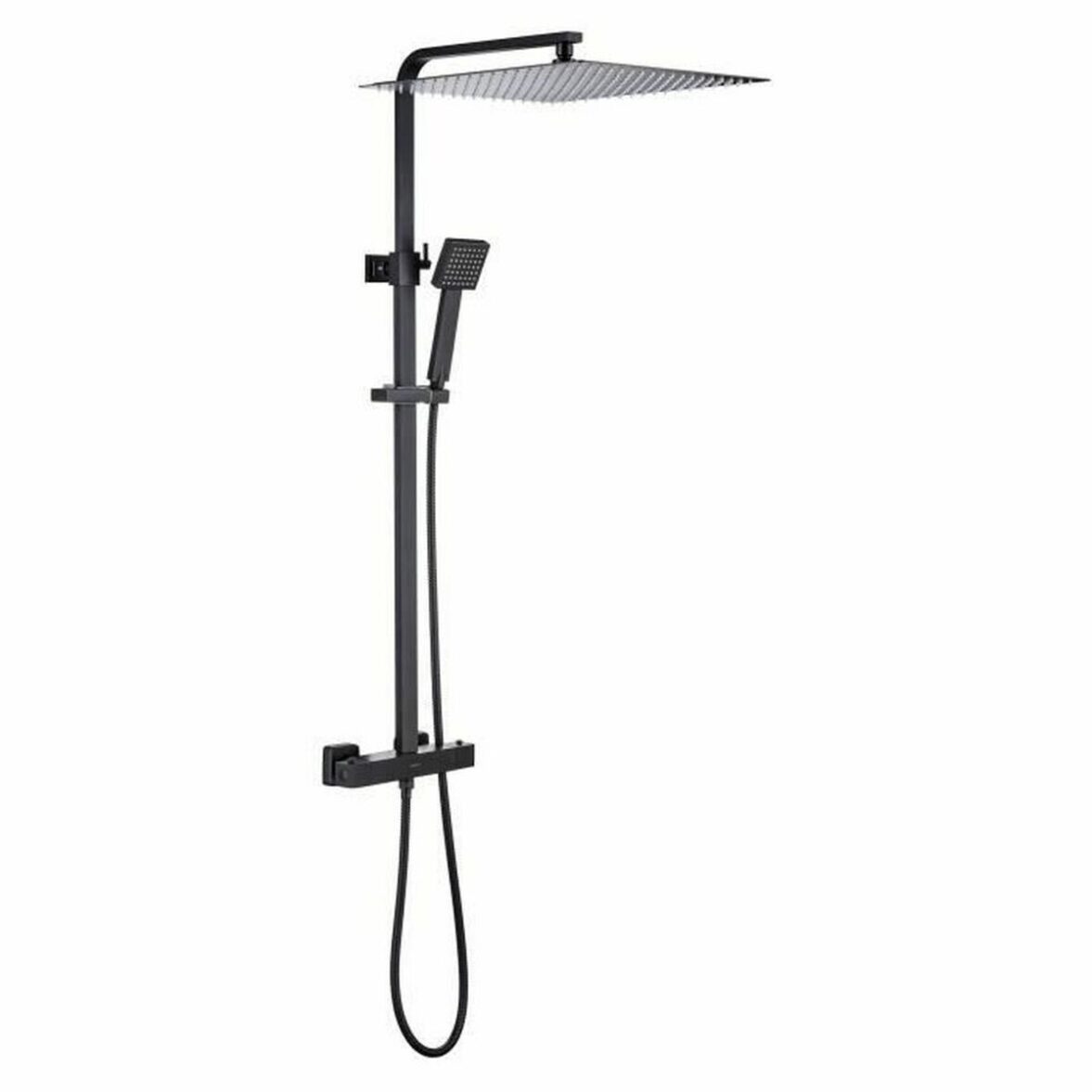 Columna de Ducha Oceanic Acero Inoxidable ABS 40 x 40 cm Negro mate