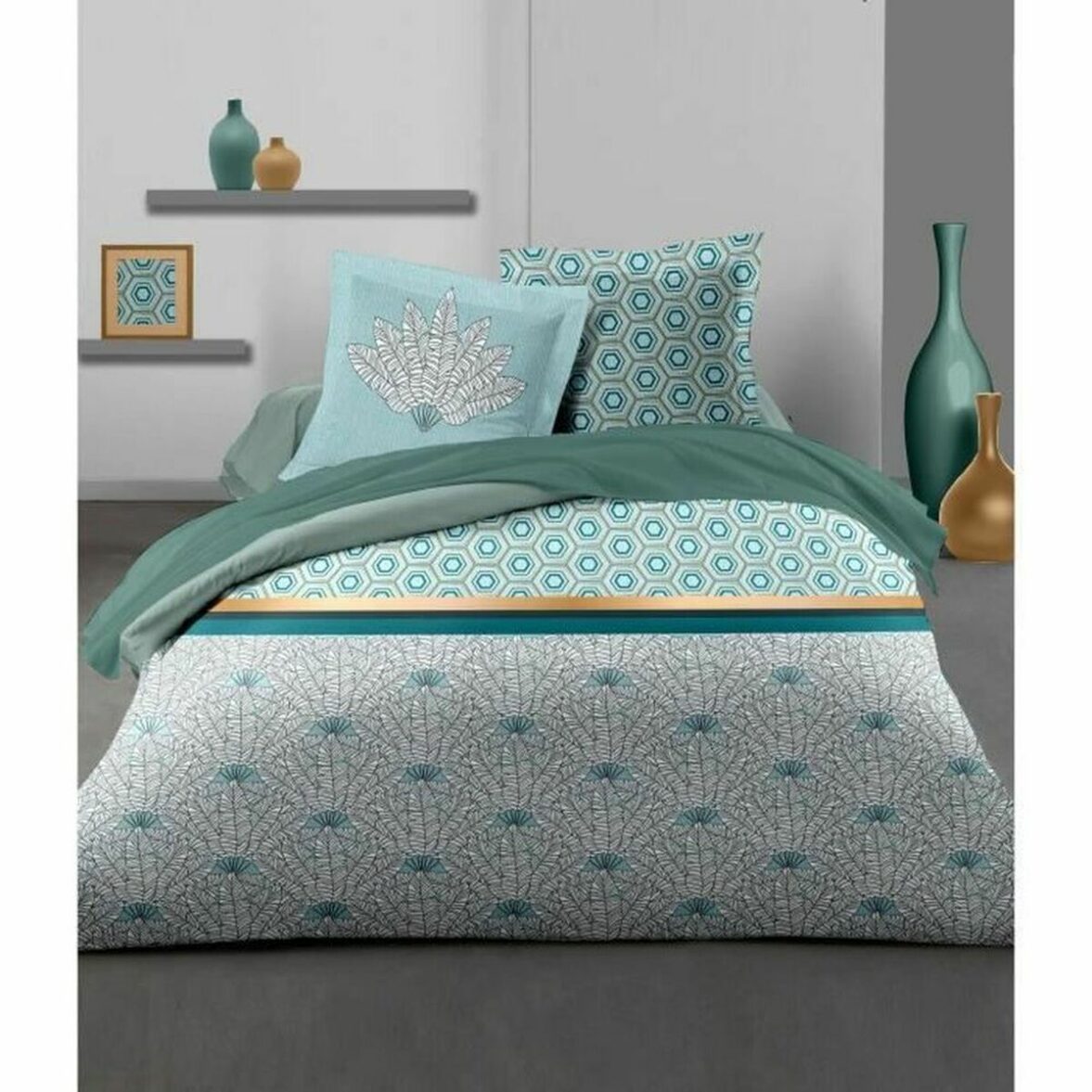 Funda Nórdica HOME LINGE PASSION Cama doble 220 x 240 cm Verde