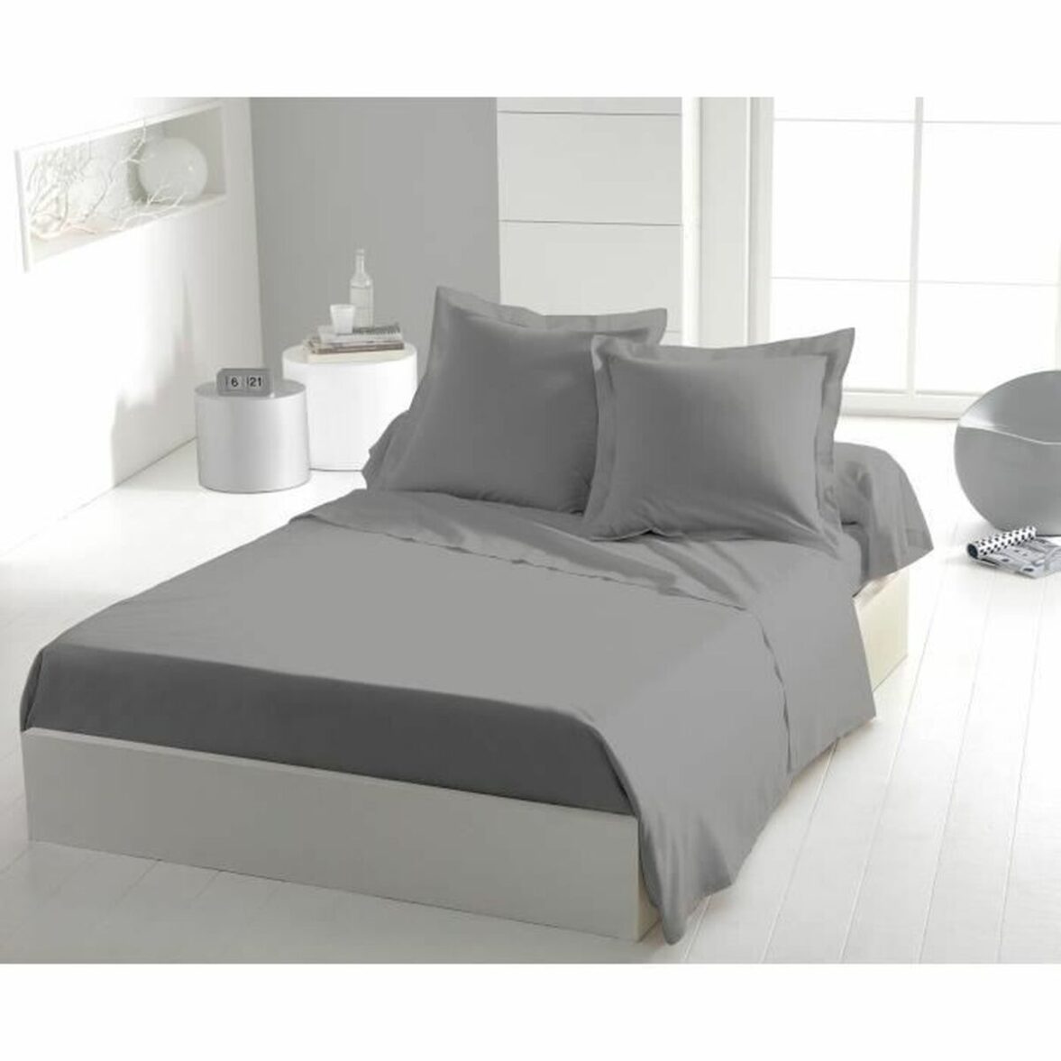 Juego de Sábanas HOME LINGE PASSION Flat sheet Gris Cama de 180/200