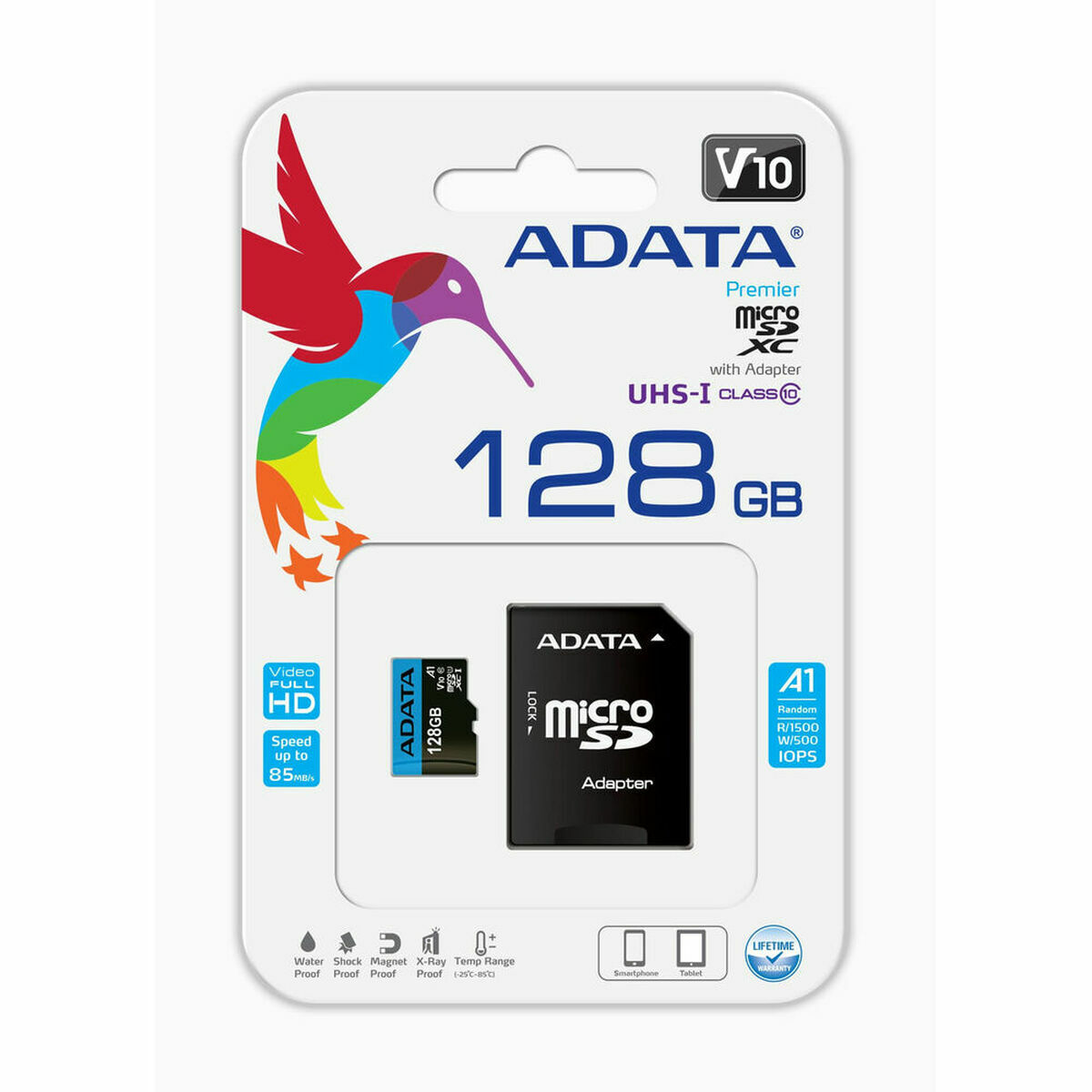 Tarjeta de Memoria Micro SD con Adaptador Adata Premier 128 GB - Effik Store