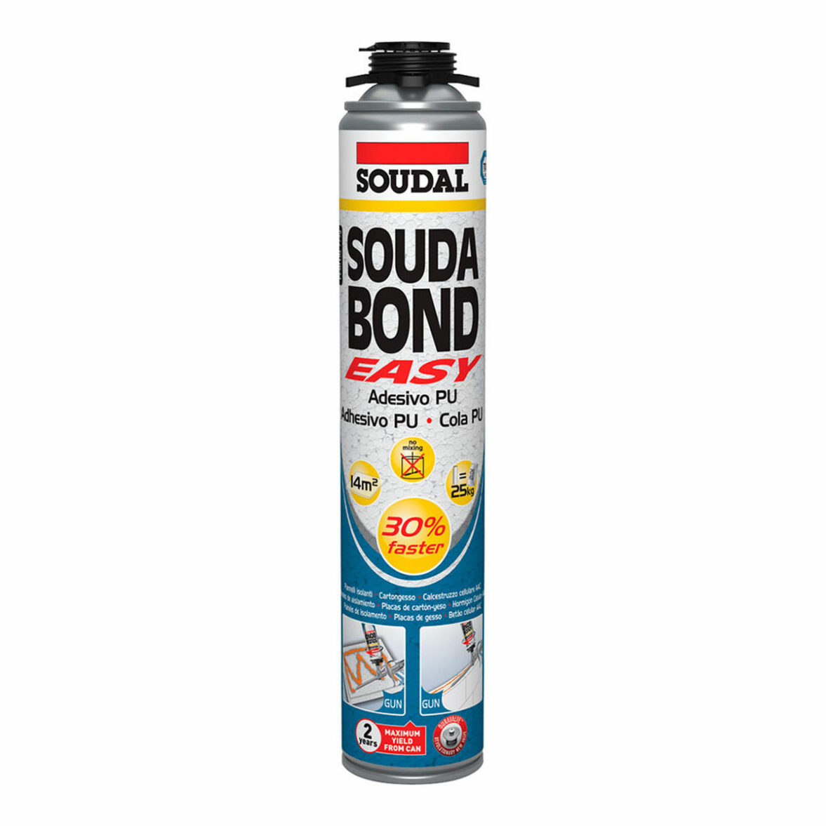 Espuma Soudal SoudaBond Easy Poliuretano Pistola 750 ml