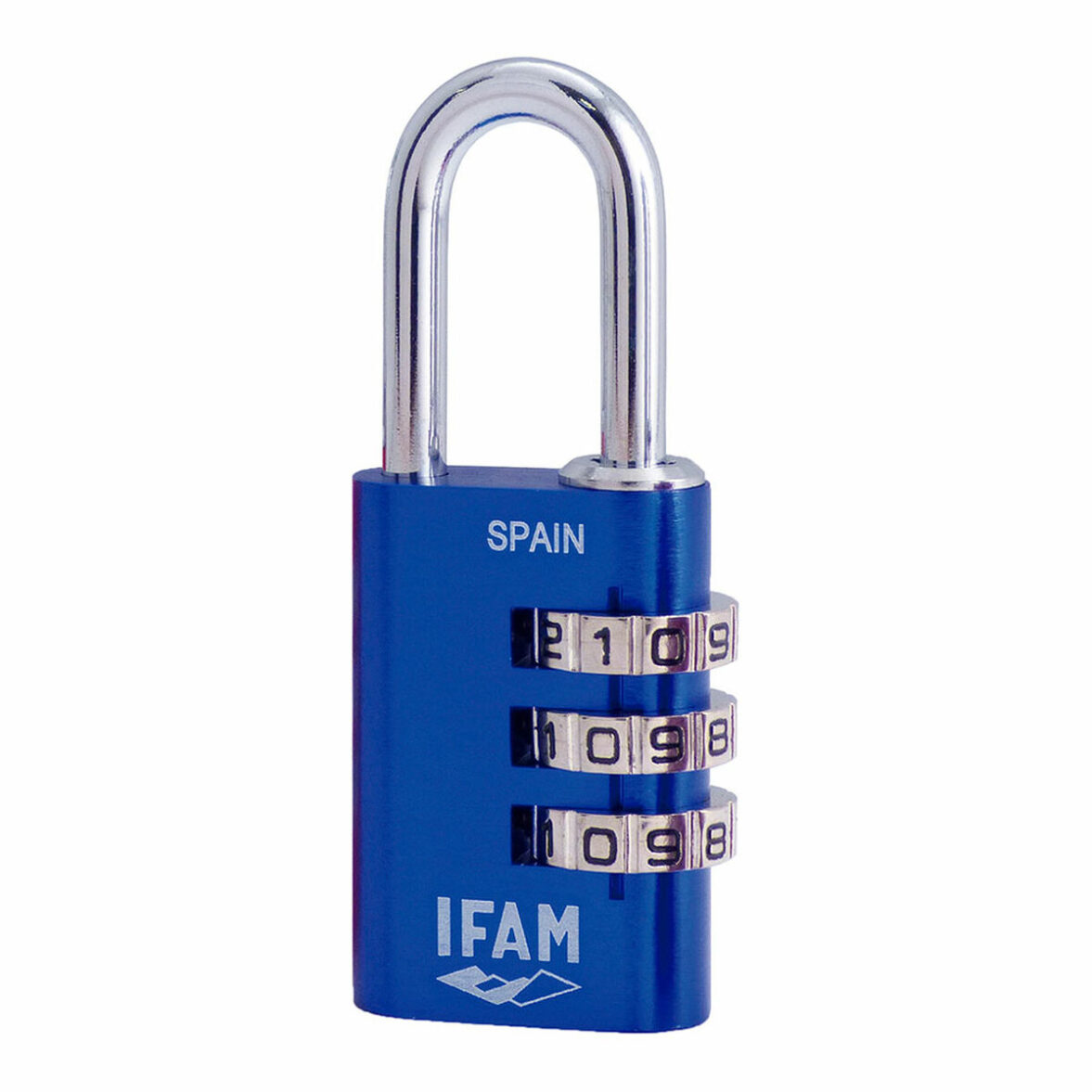 Candado de combinación IFAM Combi30 Aluminio Azul