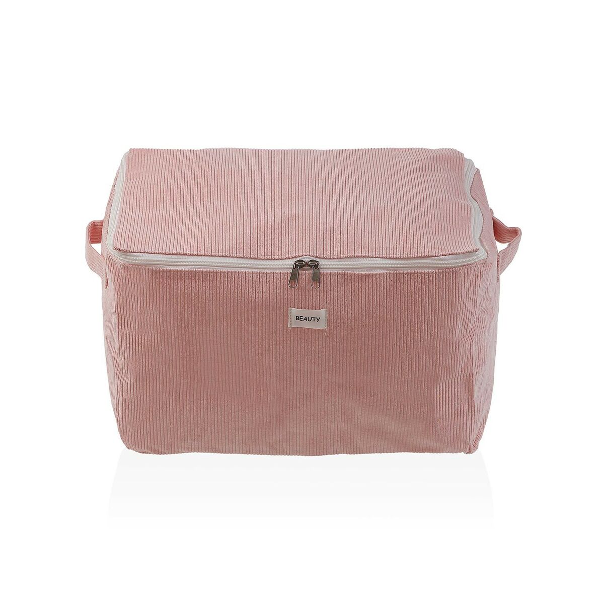 Caja de Almacenamiento Versa Corduroy 38 x 26 x 26 cm Rosa - Effik Store