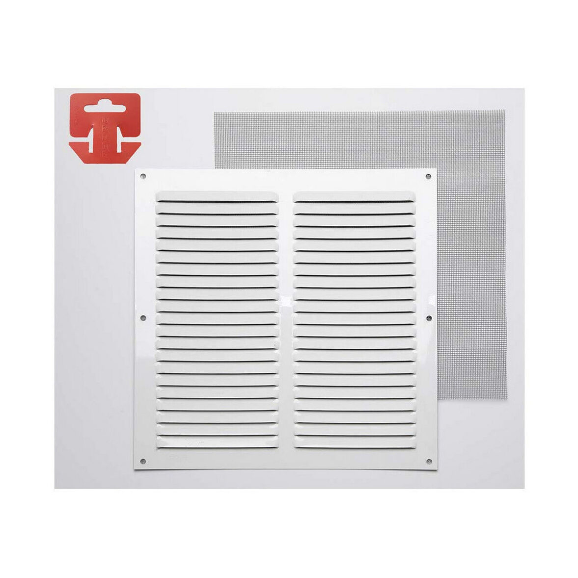 Rejilla Fepre Mosquitera Lacado Aluminio Blanco (25 x 25 cm)