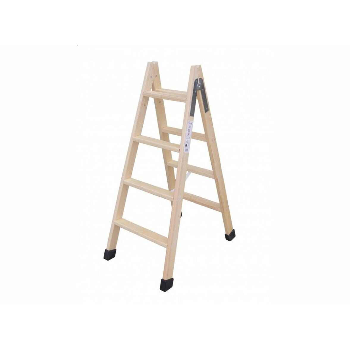 Escalera plegable de 5 peldaños Plabell Madera 139 x 31/51 cm