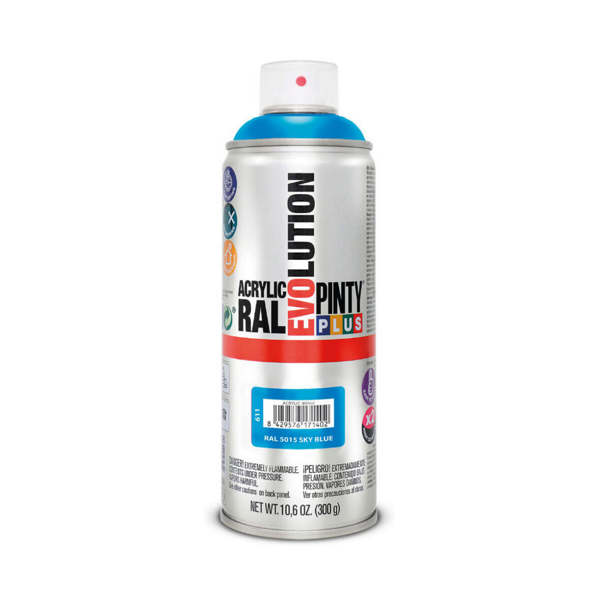 Pintura en spray Pintyplus Evolution RAL 5015 400 ml Sky Blue