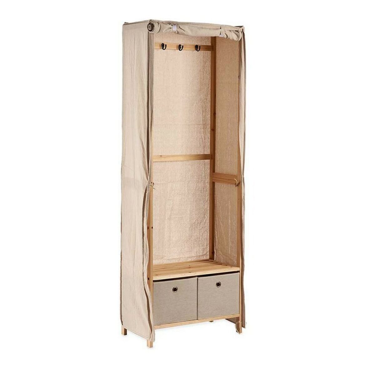 Perchero Kipit MH18002 Beige Madera 31,5 x 58 x 168 cm