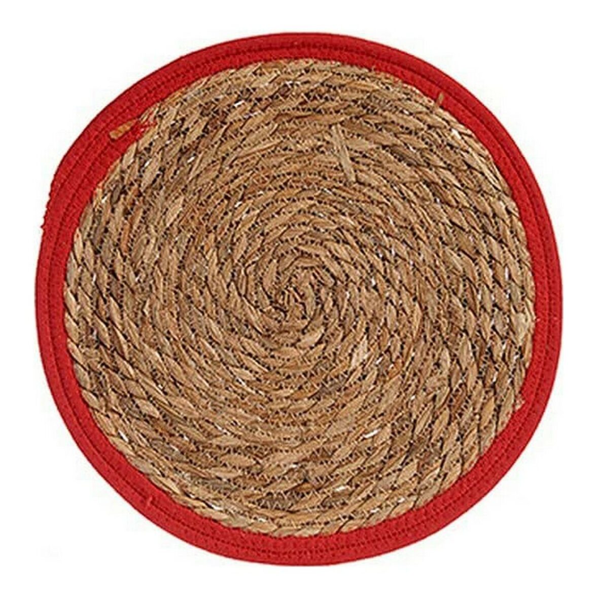 Salvamantel Rojo Marrón 35 x 1 x 35 cm Natural (Ø 35 cm)