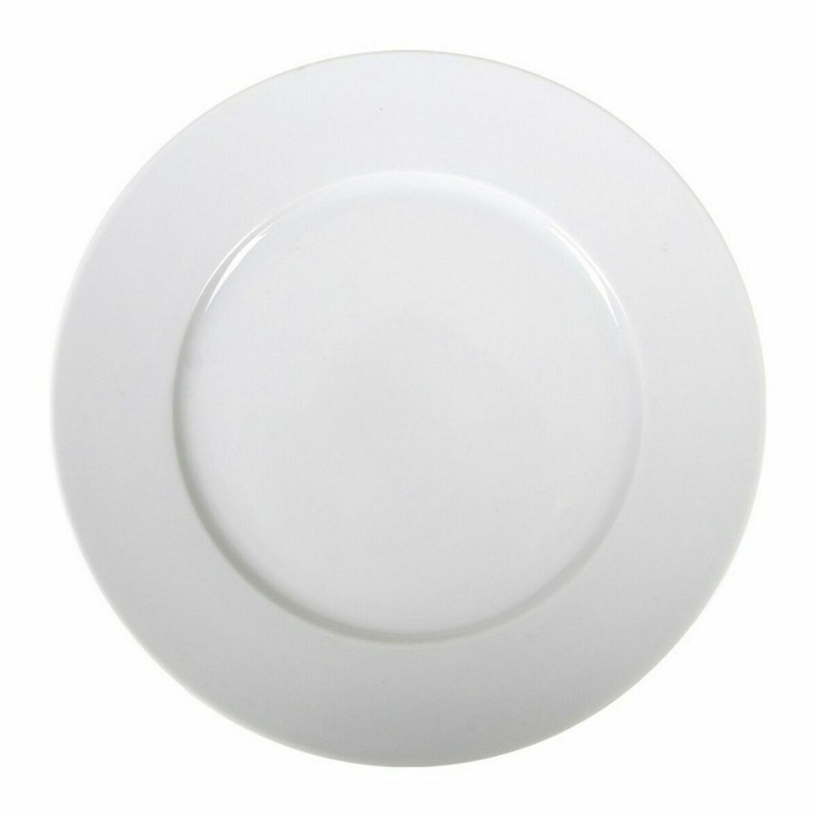 Plato Llano La Mediterránea Saler Porcelana Blanco (Ø 25 cm) - Effik Store