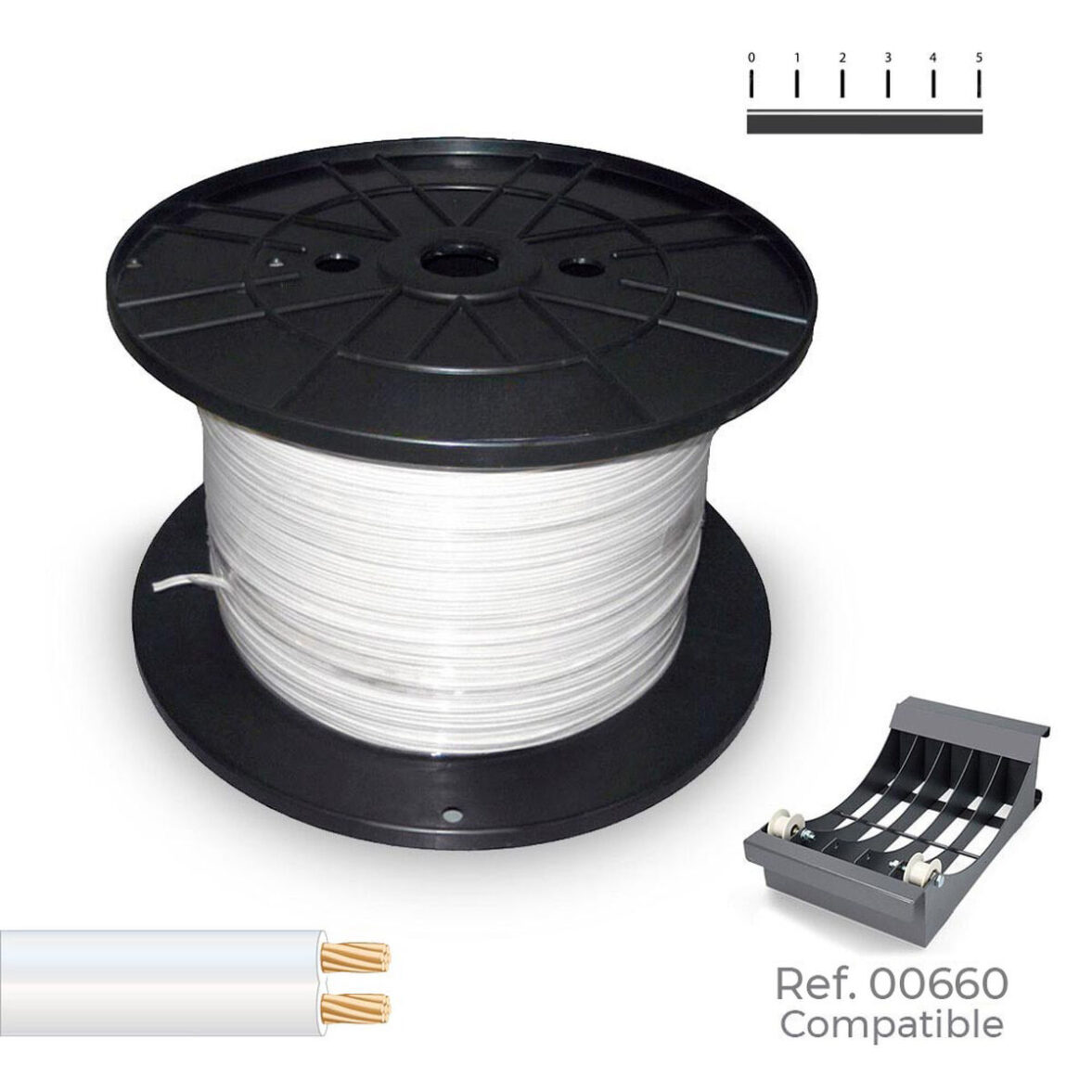 Cable paralelo Sediles Blanco 500 m Bobina