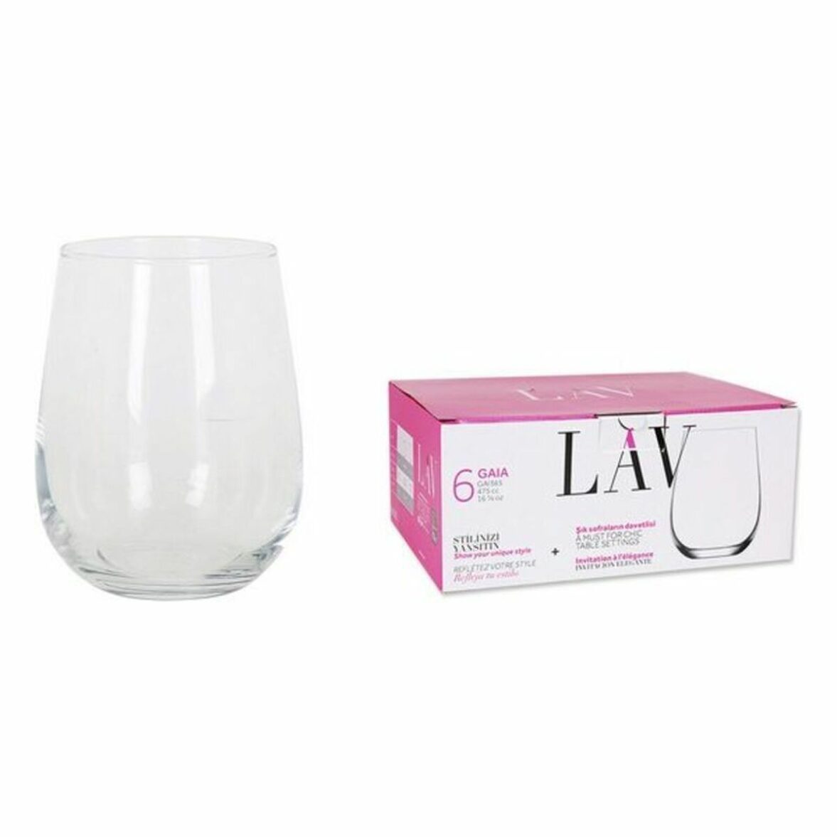 Set de Vasos LAV Gaia (6 uds) (475 ml)