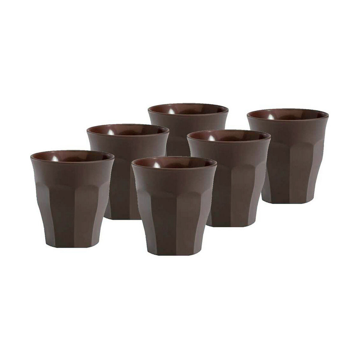 Set de Vasos Duralex Picardie Marrón 90 ml Ø 6,5 x 6,7 cm (6 Unidades) - Effik Store