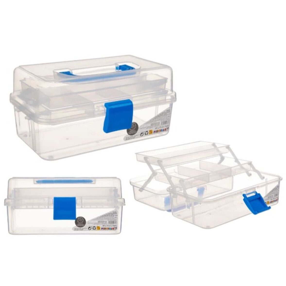 Caja Multiusos Pincello Transparente Metal