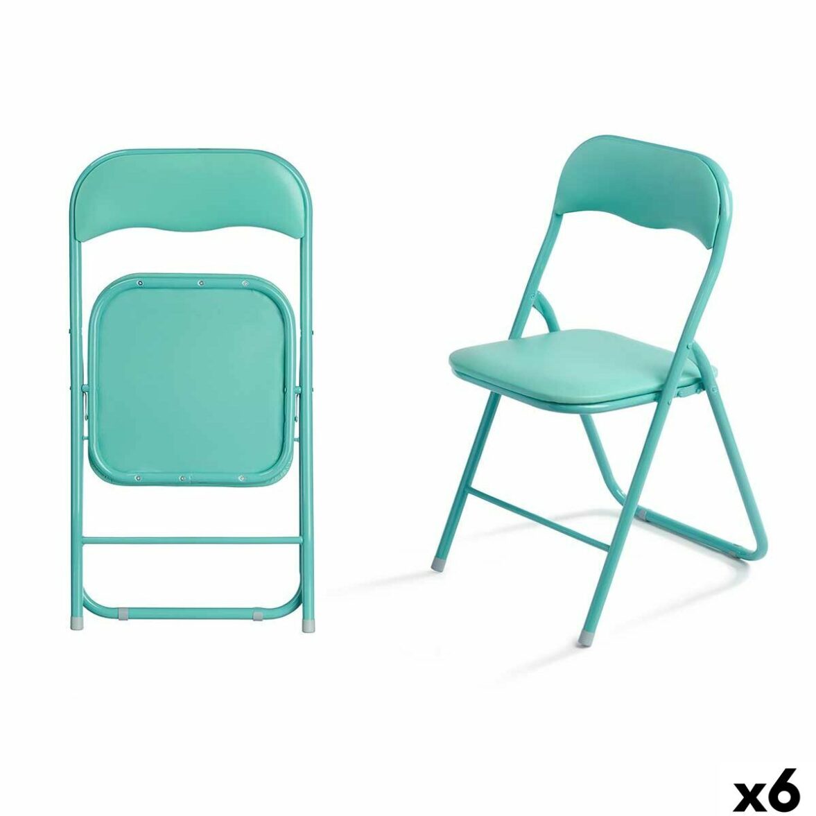 Silla Plegable GiftDecor 10924 Verde 43 x 46 x 78 cm 88 x 6,5 x 45 cm (6 Unidades)